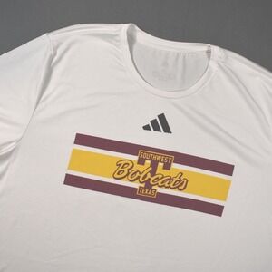 Adidas Texas State | Southwest Texas Bobcats Tee Round Hem White X-Large